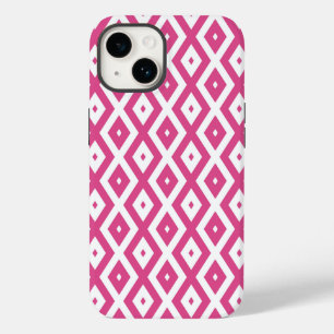 Coque Case-Mate iPhone Motif en diamant rose et blanc