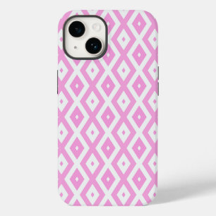 Coque Case-Mate iPhone Motif en diamant rose et blanc