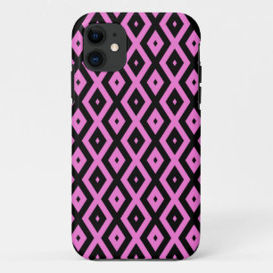 Case-Mate iPhone Case Motif en diamant rose et noir