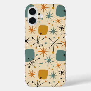 Coque Pour iPhone 16 Plus Motif en étoileburst Modernité du milieu du siècle