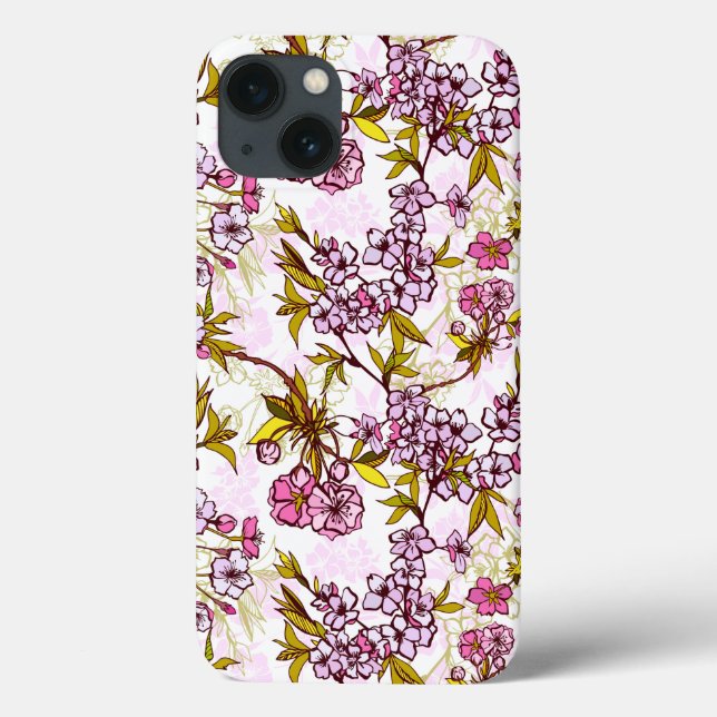 Coques Case-Mate iPhone Motif en fleurs de cerisiers (Verso)