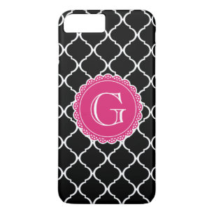 Case-Mate iPhone Case Motif en latte marocain noir Hot rose