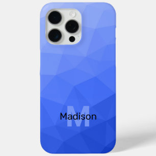 Coque Case-Mate iPhone Motif en maille géométrique foncé bleu foncé