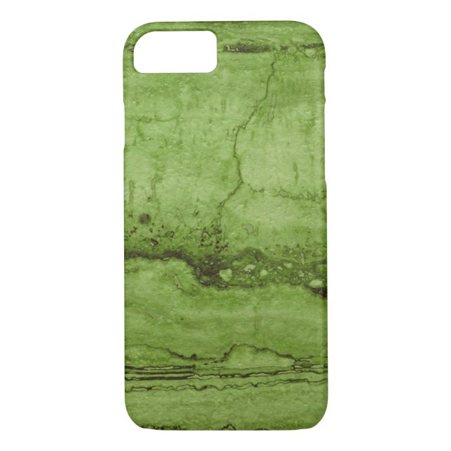 Coques Case-Mate iPhone Motif en marbre de granit abstrait vert (Dos)
