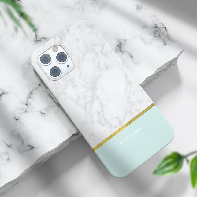 Coques Case-Mate iPhone Motif en marbre et huile d'or Faux (Créateur téléchargé)