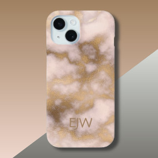 Coque Case-Mate iPhone Motif en marbre rose or crème
