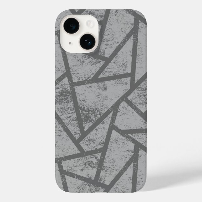 Coques Case-Mate iPhone Motif en mosaïque gris (Verso)