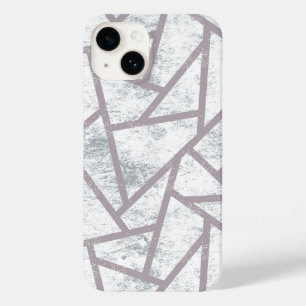 Coque Case-Mate iPhone Motif en mosaïque gris pâle