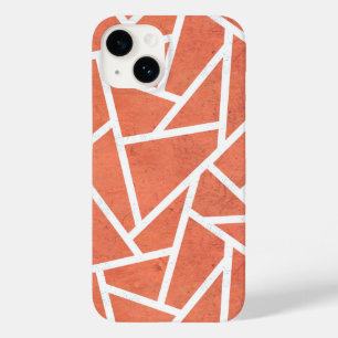 Coque Case-Mate iPhone Motif en mosaïque orange mandarin