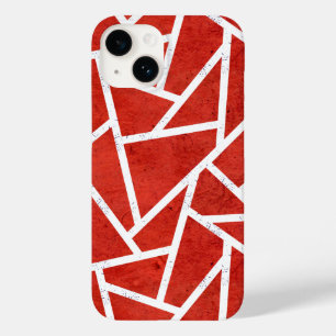 Coque Case-Mate iPhone Motif en mosaïque rouge et blanche