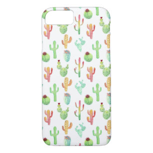 Coques Pour iPhone Motif en pastel d'aquarelle de cactus
