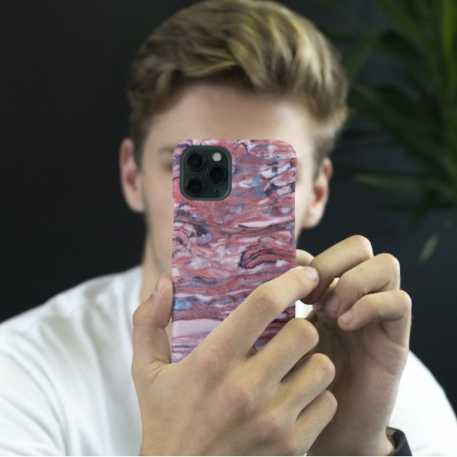 Coques Case-Mate iPhone Motif en pierre minérale rouge (In Situ)