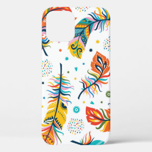Case-Mate iPhone Case Motif en plumes vintage sans couture dans le style