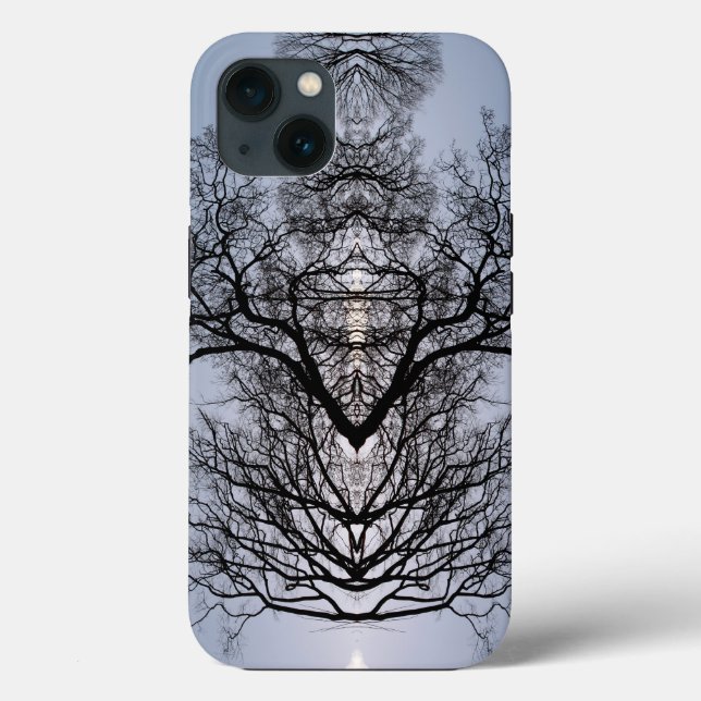 Coques Case-Mate iPhone Motif en silhouette et ciel bleu Coque-Mate iP (Verso)