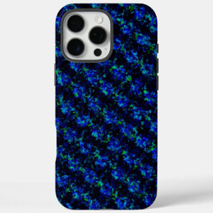 Coque iPhone 16 Pro Max Motif en verre brisé bleu vert