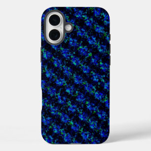 Coque Pour iPhone 16 Plus Motif en verre brisé bleu vert