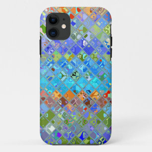 Coques Pour iPhone Motif en verre de mosaïque Abstrait #5