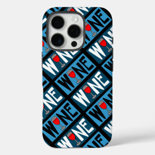 Coque iPhone 16 Pro Motif en verre de vin rouge