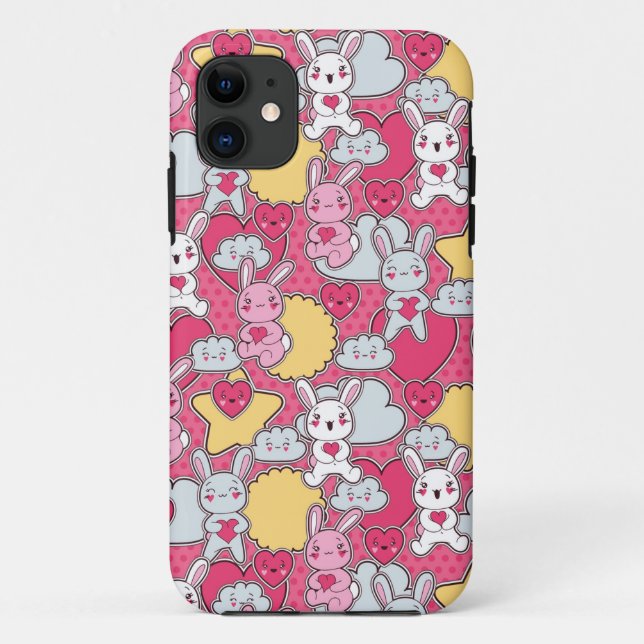Coques Case-Mate iPhone Motif enfant de Kawaii avec de mignons Doodles (Dos)