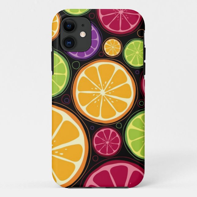 Coques Case-Mate iPhone Motif et arrière - plan oranges (Dos)