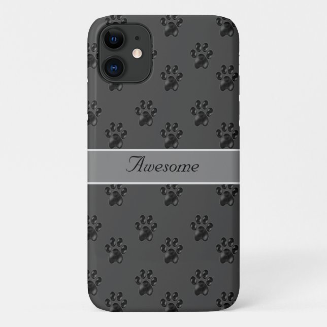 Coques Case-Mate iPhone Motif et calligraphie gris mignon (Dos)