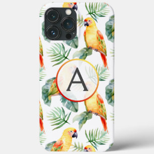 Case-Mate iPhone Case Motif et monogramme coloré de perroquet tropical