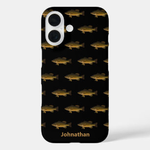 Coque Pour iPhone 16 Motif et nom de l'achigan à grande bouche