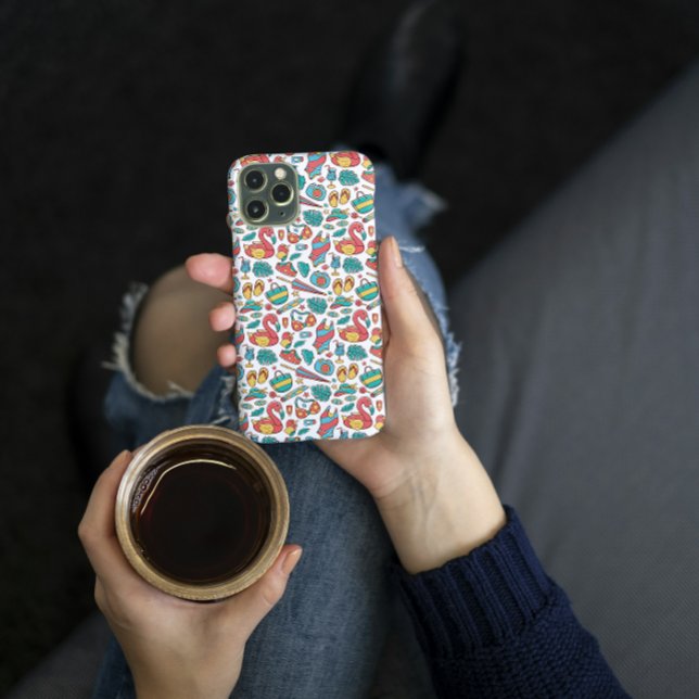 Coques Case-Mate iPhone Motif Été Tropical Flamant Rose (Créateur téléchargé)