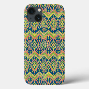 Etui iPhone Case-Mate Motif ethnique coloré Ikat en bleu