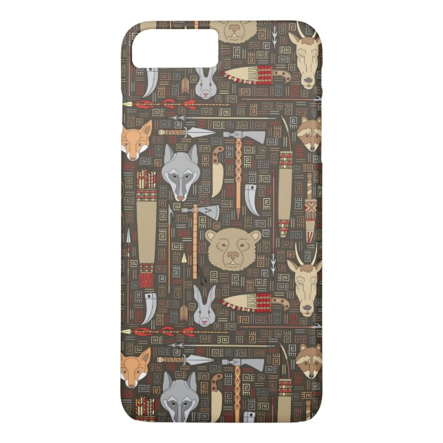 Coques Case-Mate iPhone Motif ethnique de chasse (Dos)