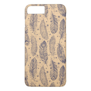 Coque iPhone 7 Plus Motif ethnique d'ensemble de plume
