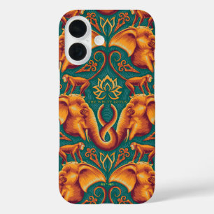 Coque Pour iPhone 16 Motif Exotique Tapisserie Safari - Le Lotus Blanc