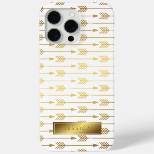 Coque iPhone 15 Pro Max Motif Faux Gold Foil Flèches