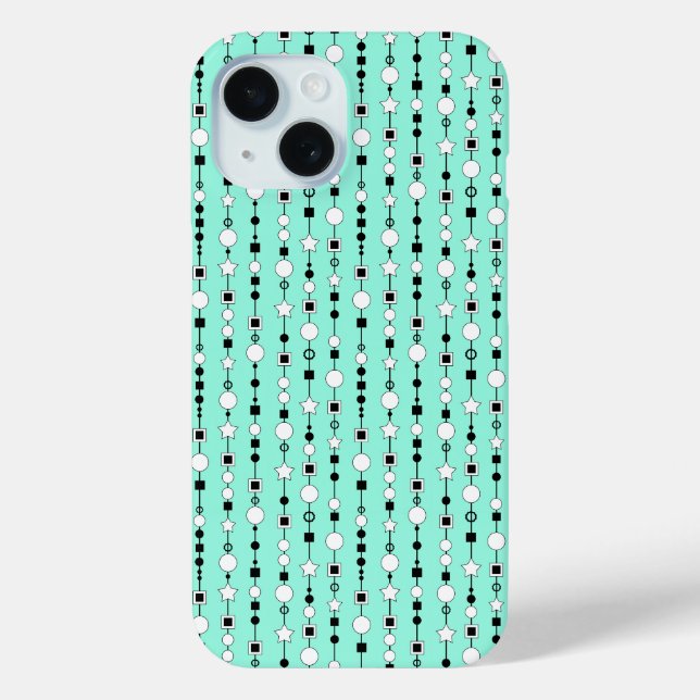 Coques Case-Mate iPhone Motif festif avec perles enfilées et étoile de bij (Verso)