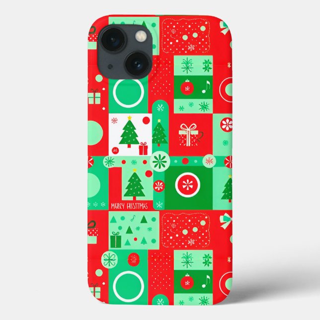 Coques Case-Mate iPhone Motif festif de Noël (Verso)