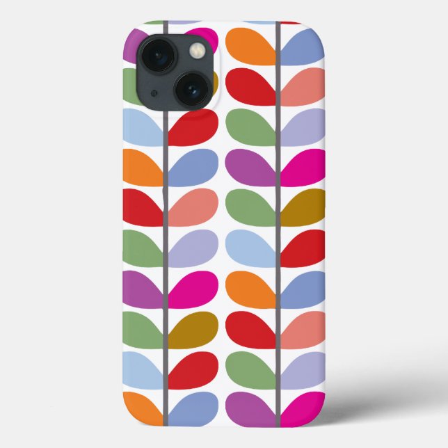 Coques Case-Mate iPhone Motif feuille coloré (Verso)