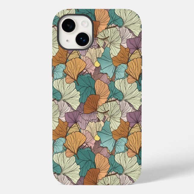 Coques Case-Mate iPhone Motif feuille coloré (Verso)