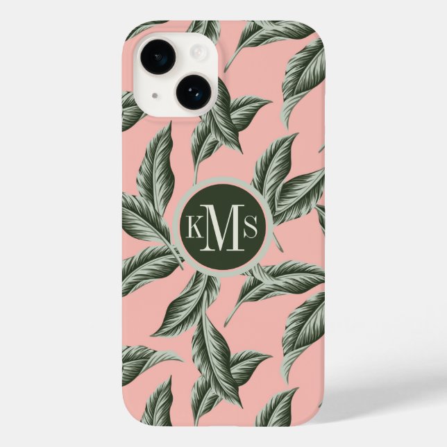Coques Case-Mate iPhone Motif Feuille du jardin tropical (Verso)
