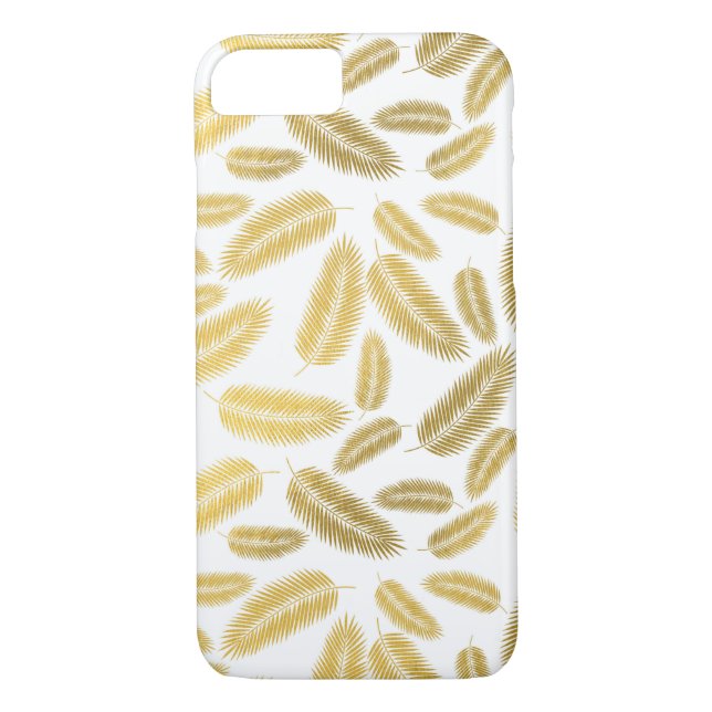 Coques Case-Mate iPhone Motif Feuille Faux Gold Palm (Dos)