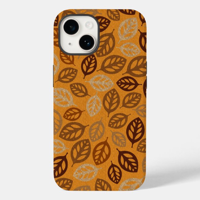 Coques Case-Mate iPhone Motif feuille marron (Verso)