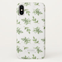 Motif Feuille simple aquarelle personnalisé