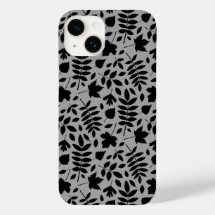 Coque Case-Mate iPhone Motif Feuille tombé noir sur gris