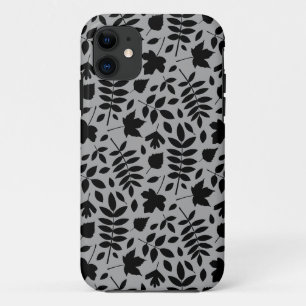 Case-Mate iPhone Case Motif Feuille tombé noir sur gris