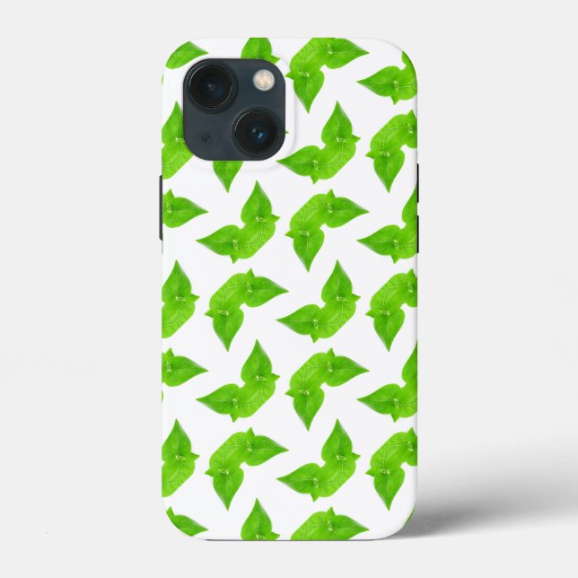 Coques Case-Mate iPhone Motif feuille vert (Verso)