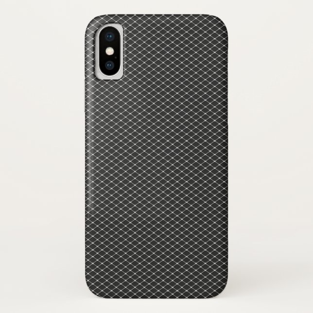 Coques Case-Mate iPhone Motif fin en métal argenté (Dos)