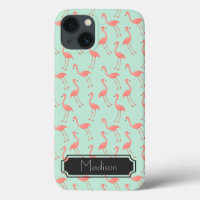 Motif flamant rose | Ajouter Votre Nom