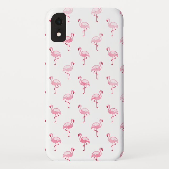 Coques Case-Mate iPhone Motif Flamingo rose et blanc mignon (Dos)
