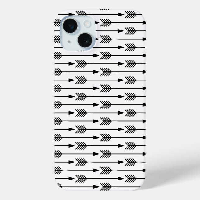 Coques Case-Mate iPhone Motif Flèches noir et blanc (Verso)