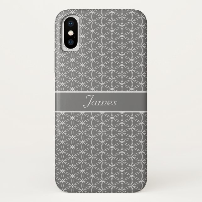 Coques Case-Mate iPhone Motif Fleur d'Argent de Vie (Dos)
