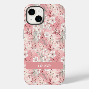 Coque Case-Mate iPhone Motif fleur de Sakura personnalisé rose